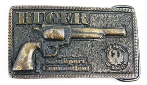 Ruger Pistol Brass Belt Buckle Us Auction Online