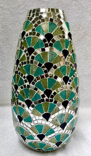 Decorshore Bella Palacio Collection Decorative Mosaic Vase 18 X 6