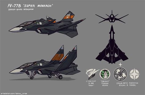 Artstation Fv 77b Super Monarch Interceptor Aircraft And Character