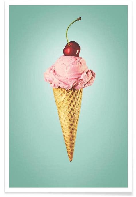 I Love Cherry Ice Cream Affiche JUNIQE