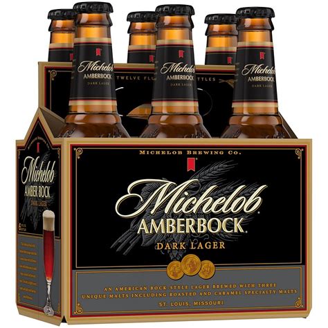 Michelob Amber Bock Dark Lager 12 Oz Bottles Shop Beer And Wine At H E B