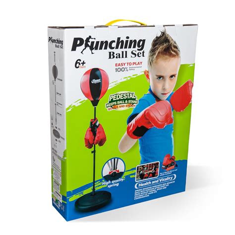 Children Boxing Set Adjustable Stand Punch Bag Glove Sports Exercise