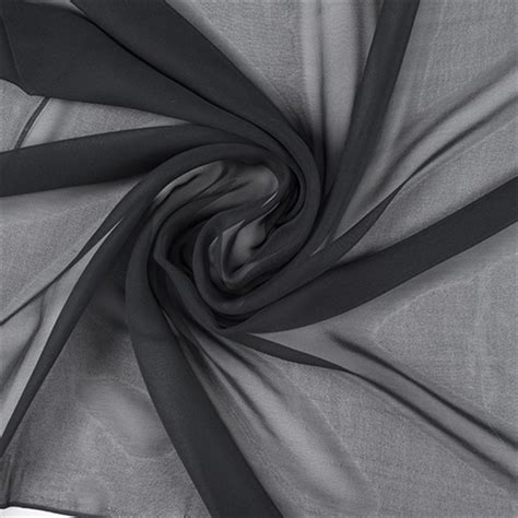Black Silk Chiffon 5000m196 Discount Fabrics