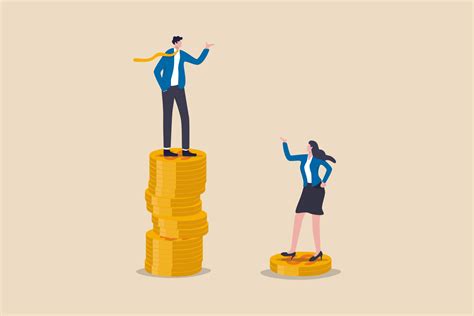 Gender Pay Gap Inequality Between Man And Woman Wage 2120308 Vector Art At Vecteezy