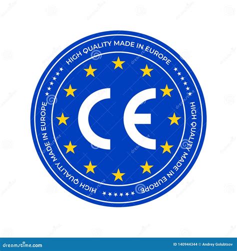 Ce Marking Label Or European Conformity Certification Mark Vector Eu