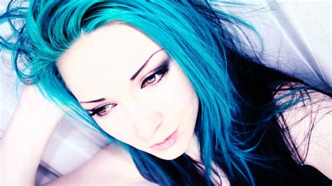 Sad Girl With Blue Hair Wallpapers And Images Wallpapers Pictures Photos