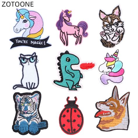 Zotoone Iron On Patch Heat Transfer Sew On Animal Badge For Clothes