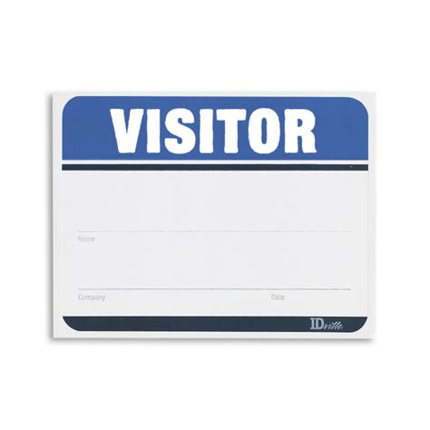 Adhesive Fill In The Blank Name Tag Visitor Labels Idville