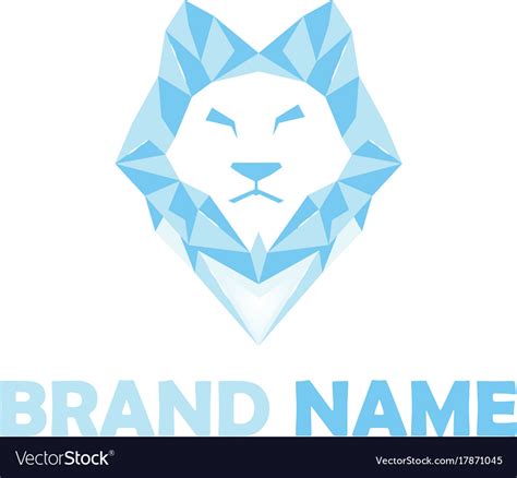 Ice Lion Logo Royalty Free Vector Image Vectorstock