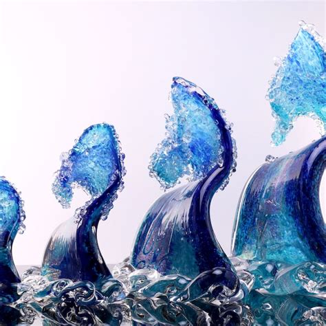 Glass Wave Sculpture Etsy