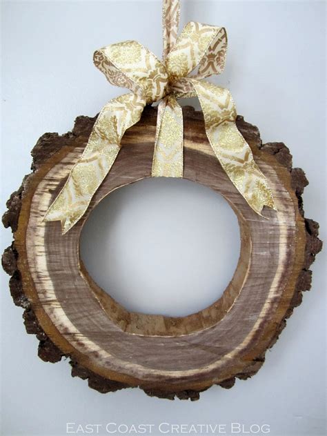 Diy Wood Slice Wreath East Coast Creative