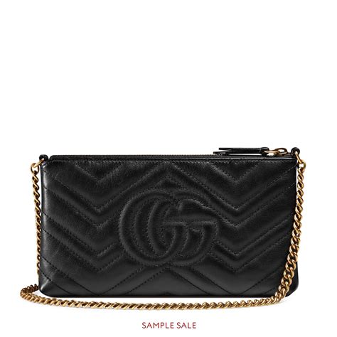 Gg Marmont Mini Chain Bag Gucci Womens Leather Wallets 443447drw1t1000