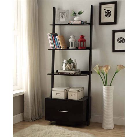 The monarch specialties 69 ladder bookcase features a contemporary design of exquisite symmetry to enhance any decor. 15 Best Ladder Bookcases With Drawers