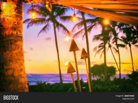 Hawaii Luau Party Fire Image And Photo Free Trial Bigstock