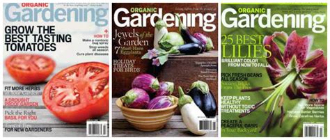 Their organic focus means you get great advice on pest control that isn't dependent on pesticides. Organic Gardening Magazine for $4.99 Per Year! (6/10 Only ...