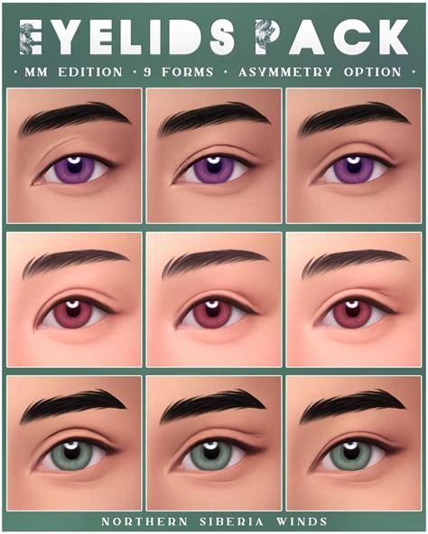 Big Eyelids Pack Screenshots The Sims 4 Create A Sim Curseforge