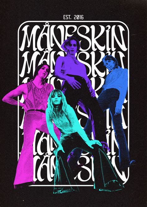 Måneskin Vintage Colorful Poster in 2021 | Poster wall art, Poster prints, Retro poster