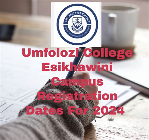 Umfolozi College Esikhawini Campus Registration Dates For 2024 Tvet