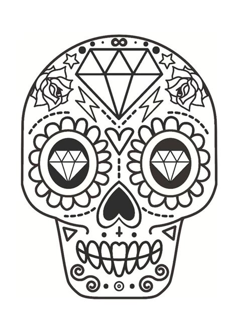 Coloriage tête de mort mexicaine : 20 dessins à imprimer | Coloriage
