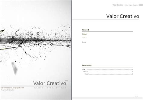 Valor Creativo Plantilla Word 2003 2007 Y 2010 Marzo 2013