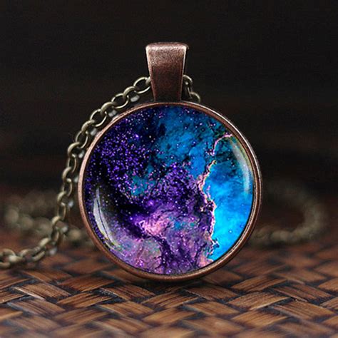 Nebula Necklace Galaxy Astronomy Pendant Solar System Jewelry