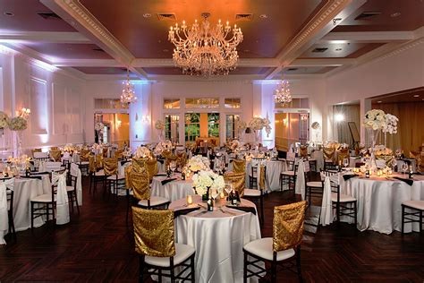 Black And White Reception With Gold Accents