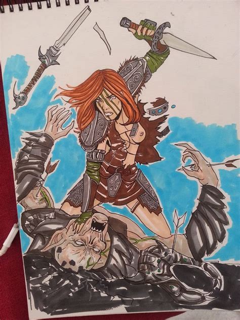 Aela Huntress By Kronosketch Skyrim Art Elder Scrolls Art Elder