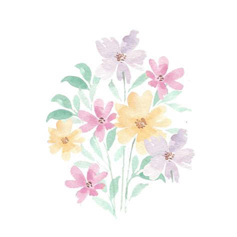Watercolor Flower Bouquet Hd Transparent Cute And Beautiful Watercolor