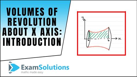 Volumes Of Revolution About X Axis Introduction Examsolutions Youtube