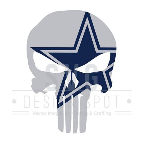 Dallas Cowboys Punisher Skull Svg