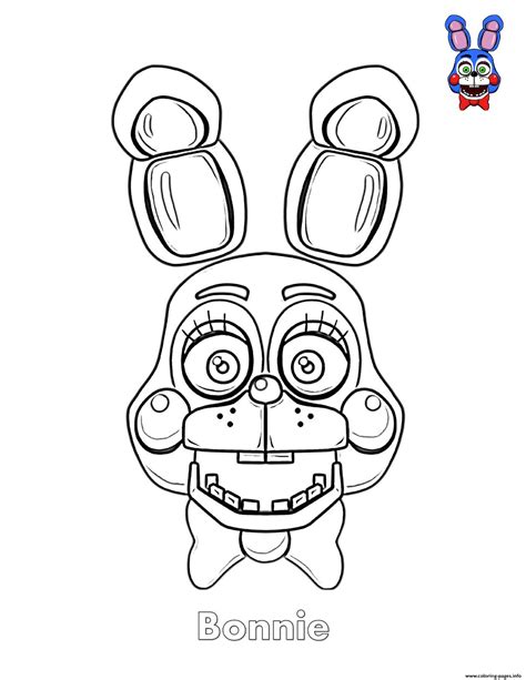 Bonnie Fnaf Free Colouring Pages