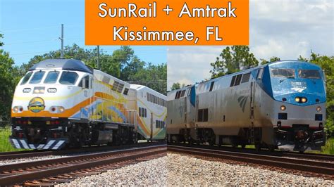 Sunrail And Amtrak Silver Meteor Trains In Kissimmee Fl Youtube