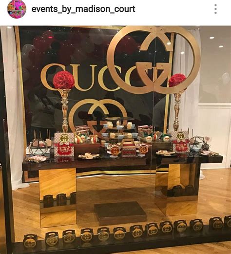 Gucci Theme Birthday Party Dessert Table And Decor Candy Table