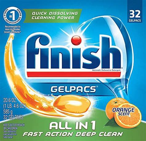 Finish Gelpacs Automatic Dishwasher Detergent Fresh 32 Gelpacs