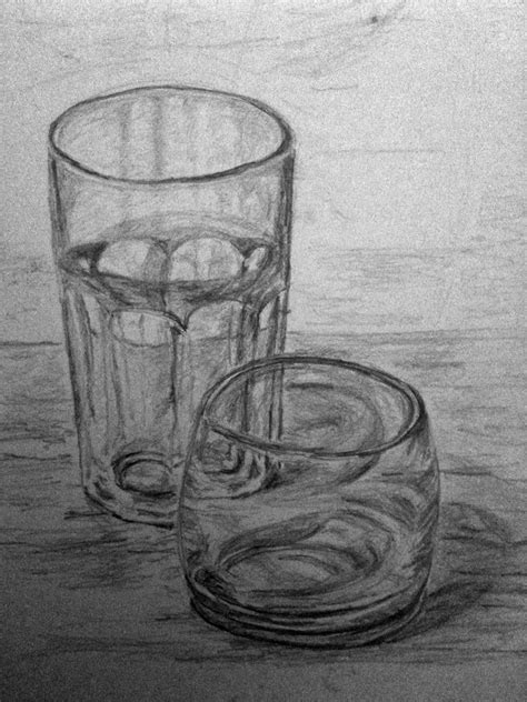 Glass Glass Drawings Drawing Techniques