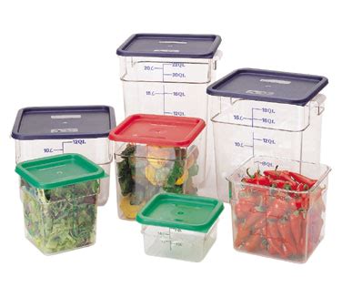 Our free catalog is mailed 4 times per year. Cambro 6SFSCW135 Food Storage Container, Square, Camwear 6 ...