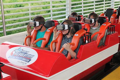 The New Revolution Virtual Reality Roller Coaster The Ninja Six Flags In Eureka Missouri