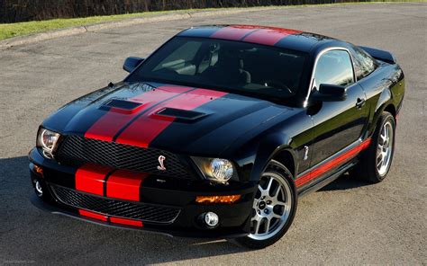 Ford Shelby Cobra Gt500 Red Stripe Widescreen Exotic Car Picture 001