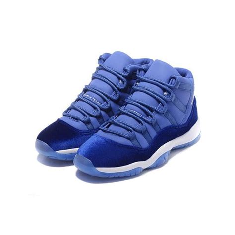 New Air Jordan 11 Velvet Heiress Blue White Basketball Shoes Nike