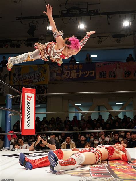 Takumi Iroha And Mayu Iwatani Compete During The Womens Pro Wrestling