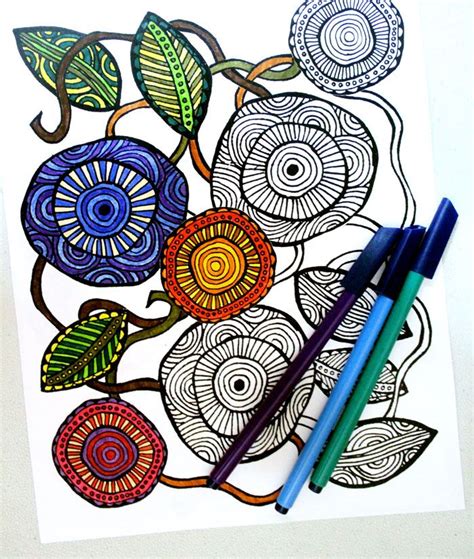 Fun free kids coloring pages to print and color. Complex Flower Coloring Pages - Coloring Home