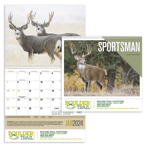Custom Sportsman Wall Calendar Garrett Specialties