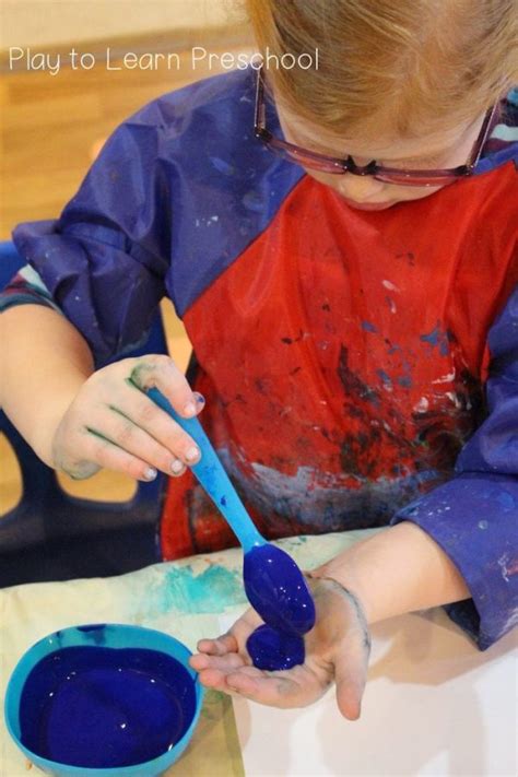 Color Theory Finger Painting Preschool Process Art Project