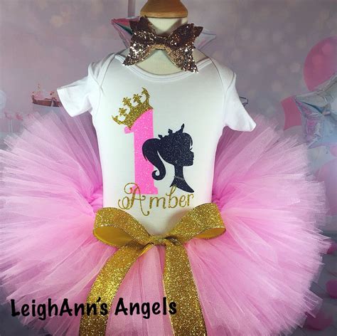 Personalize Pink And Gold Barbie Birthday Outfitbarbie Etsy Barbie