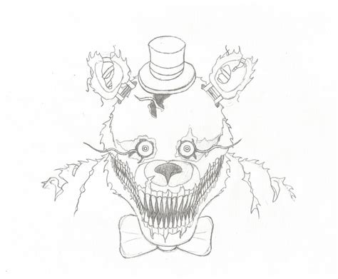 Nightmare Fredbear Sketch By Rodbmreis On Deviantart