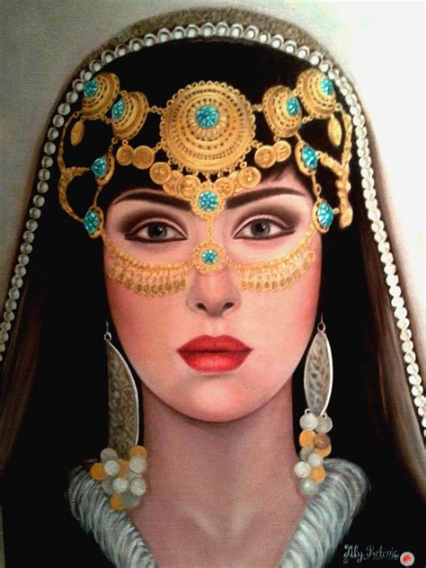 Portrait Of Arab Girl Painting By Ljiljana Prelevic