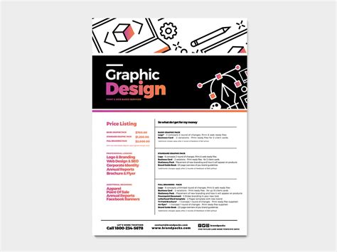 graphic design agency poster template  brandpacks
