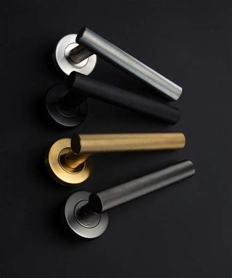 Internal door handles with lock backplate in brushed chrome finish. Chunky Brass Door Pull Handles - Skyscraper with Plate ...