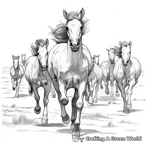 Running Horse Coloring Pages Free And Printable