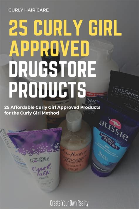 25 Curly Girl Approved Drugstore Products Create Your Own Reality Curly Girl Curly Girl